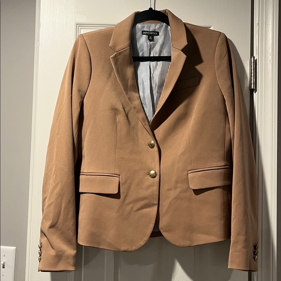 J. Crew mercantile brown beige  blazer woman’s 10 - Picture 2 of 7